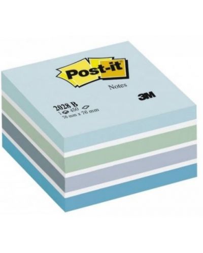 Notite autoadezive Post-it - Blue, 7.6 x 7.6 cm, 450 file - 1
