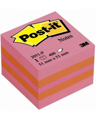 Notite autoadezive Post-it - Post-it - Pink, 5.1 x 5.1 cm, 400 file - 1