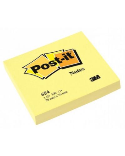 Notite autoadezive Post-it - Canary Yellow, 7.6 x 7.6 cm, 100 buc, - 1