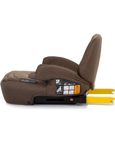 Inaltator scaun auto Chipolino - Safy, IsoFix, i-Size, 125-150 cm, Macadamia - 4