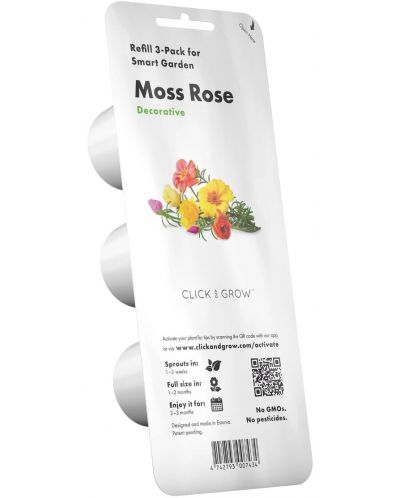 Semințe Click and Grow - Moss Rose, 3 rezerve - 1