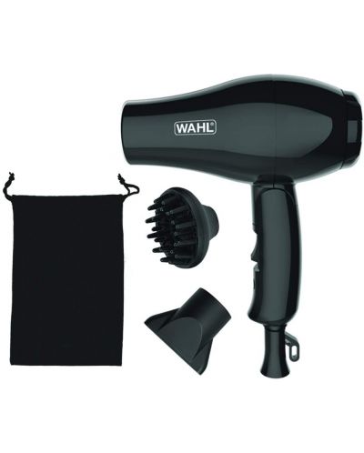Uscător de păr Wahl - Travel Dryer, 1000W, negru - 2