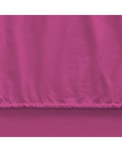Set cearșaf cu elastic și 2 fețe de pernă TAC - 100% bumbac, pentru 160 x 200 cm, roz închis - 2