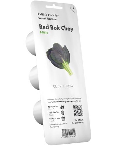 Semințe Click and Grow - Red Bok Pak Choy, 3 rezerve - 1