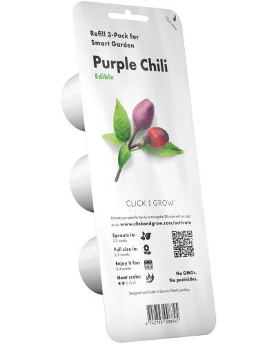 Semințe Click and Grow - Ardei iute violet, 3 rezerve - 1