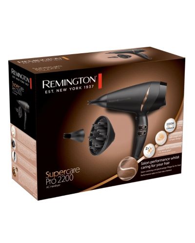 Uscător de păr Remington - Supercare Pro, 2200W, 3 grade, negru - 4
