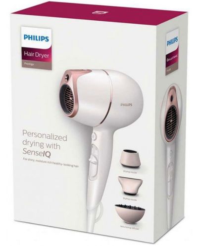 Uscător de păr Philips - BHD628/00, 1800W, alb - 3