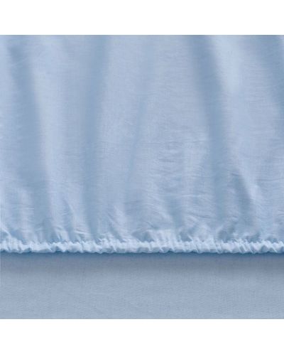 Set cearșaf cu elastic și 2 fețe de pernă TAC - 100% bumbac, pentru 160 x 200 cm, albastru - 2