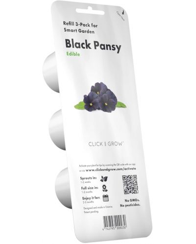 Semințe Click and Grow - Black pansy, 3 rezerve - 1