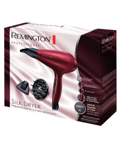 Uscător de păr Remington - Silk Dryer, 2400 W, 3 grade, roșu - 3