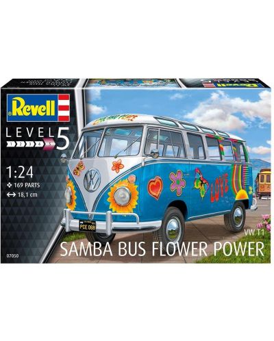 Model asamblabil Revell Contemporane: Automobile - VW T1 Samba Bus Flower Power - 5