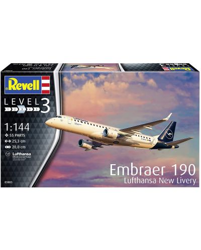 Model asamblabil Revell Contemporane: Avioane - Embraer 190 Lufthansa New Livery - 5