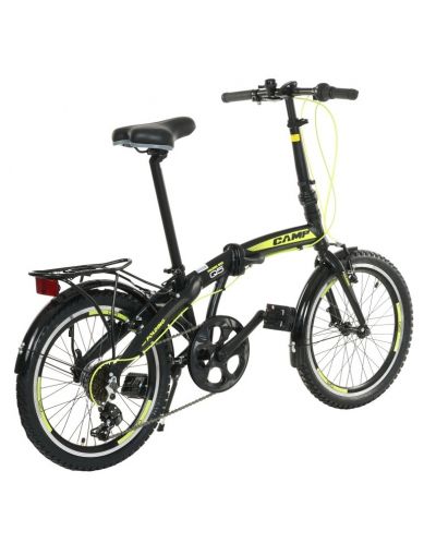 Bicicleta de oras pliabila CAMP - Q10, 20", negru/galben - 5