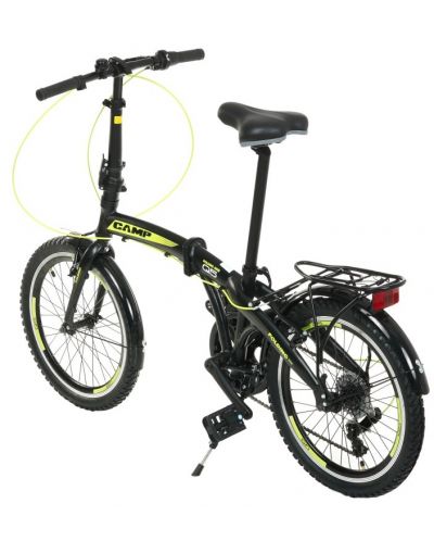 Bicicleta de oras pliabila CAMP - Q10, 20", negru/galben - 2