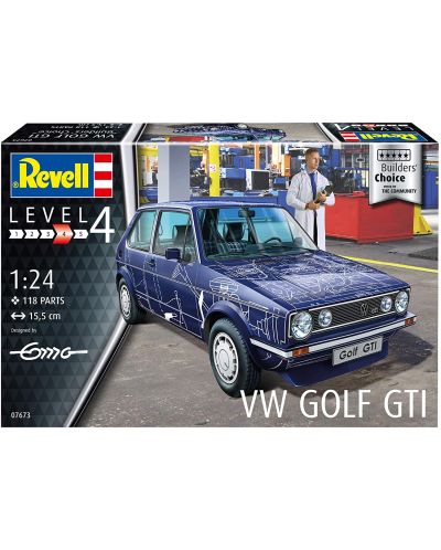 Model asamblabil Revell Automobile - VW Golf GTI (Builders Choice) - 5
