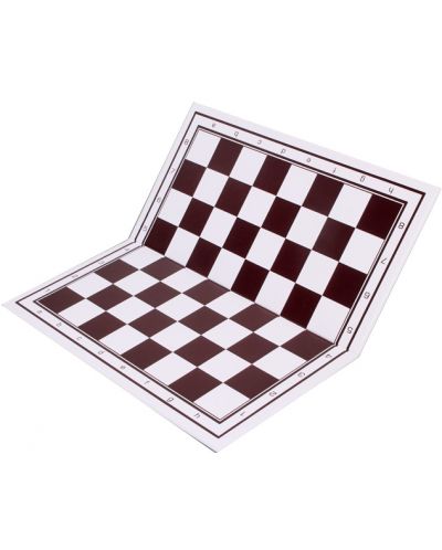 Tablă de șah și dame pliabilă Sunrise - alb/maro - 1