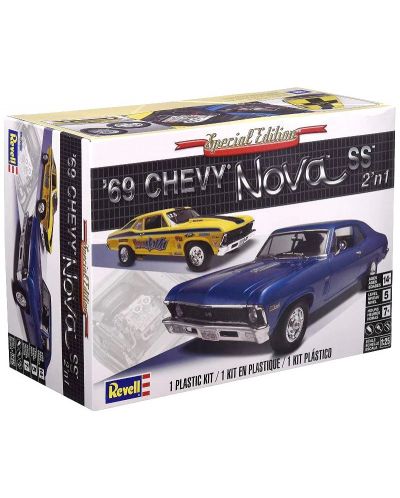 Model asamblabil Revell Contemporane: Automobile - 1969 Chevy Nova SS - 2