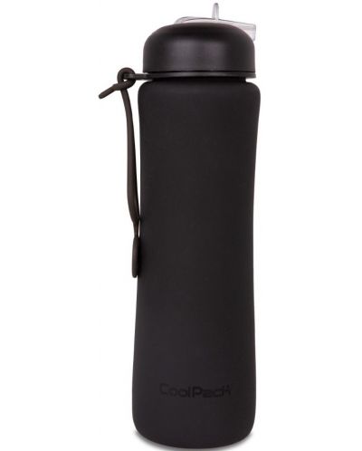 Sticlă pliabilă din silicon Cool Pack Pump - Rpet Black, 600 ml - 1