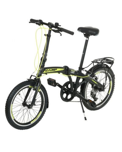 Bicicleta de oras pliabila CAMP - Q10, 20", negru/galben - 1