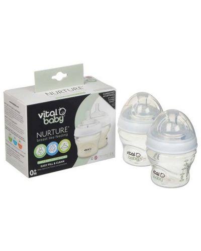 Biberoane Vital Baby - Anti-Colic, 150 ml, 0+ luni, 2 buc. - 1