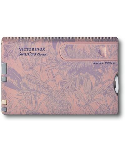 Cutit-card de buzunar Victorinox - SwissCard, 10 functii, roz - 1
