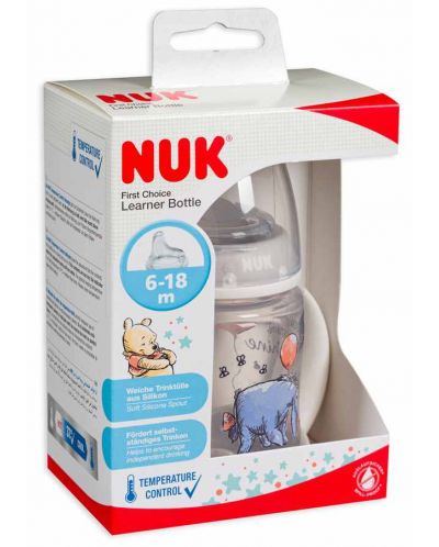Sticluță de suc Nuk First Choice - Disney, 150 ml, gri, Yori - 2