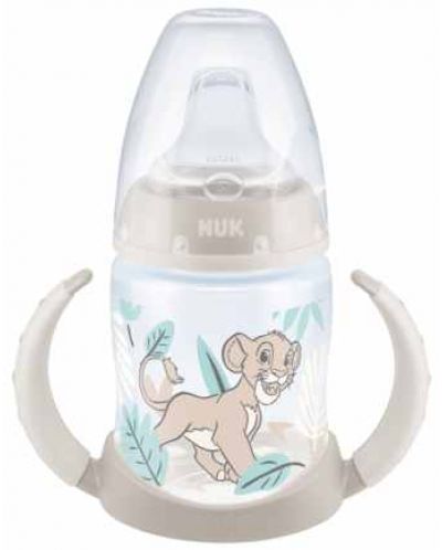 NUK First Choice Bottle - Lion King, TC, PP, cu duză pentru suc, 150 ml - 1
