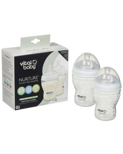 Biberoane Vital Baby - Anti-Colic, 240 ml, 0+ luni, 2 buc. - 1