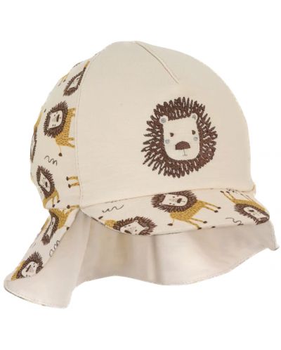 Pălărie cu gât din material textil și protecție UV 50+ Sterntaler - Leu, 53 cm, 2-4 ani - 2