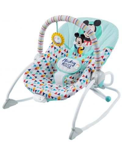Șezlong cu muzică și vibrații Bright Starts Disney Baby - Mickey Mouse, Original Bestie - 1