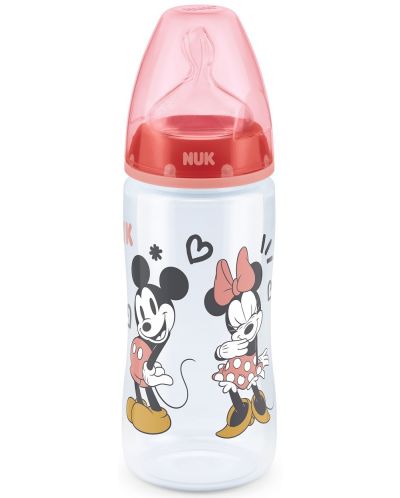 Bineron Nuk First Choice - Mickey Mouse, cu tetina din silicon, 300 ml, pentru fata  - 1
