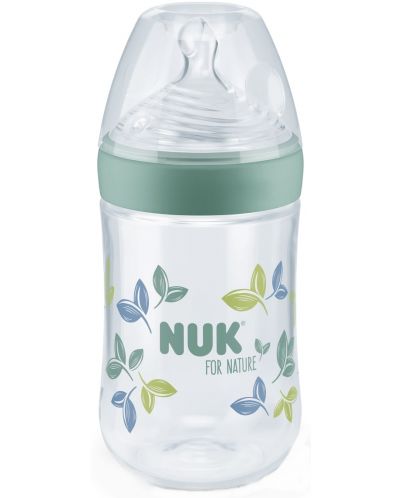 NUK for Nature Silicone Soother Bottle - 260 ml, mărimea M, verde - 1