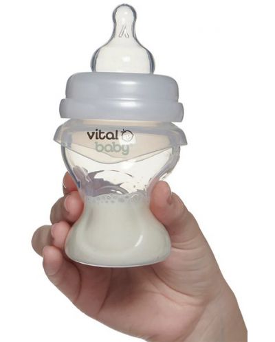 Sticluță de sprijin pentru hrănire din silicon Vital Baby - Anti-Colic, 150 ml  - 3