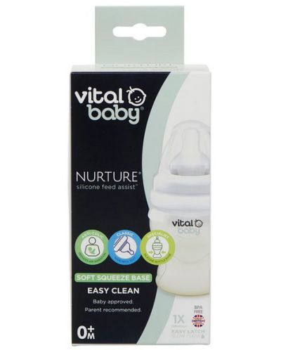 Sticluță de sprijin pentru hrănire din silicon Vital Baby - Anti-Colic, 150 ml  - 6