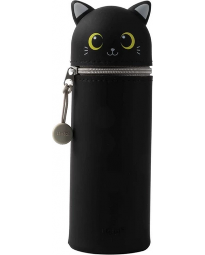 Husă de silicon pentru sticle I-Total - Cat, negru - 1