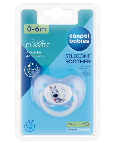 Suzetă de silicon Canpol Animals - 0-6 luni, câine - 3