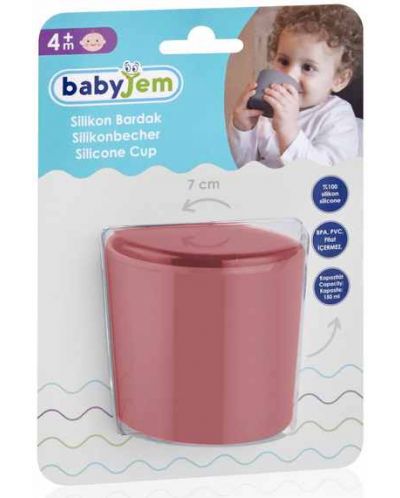Pahar din silicon BabyJem - Pink - 6