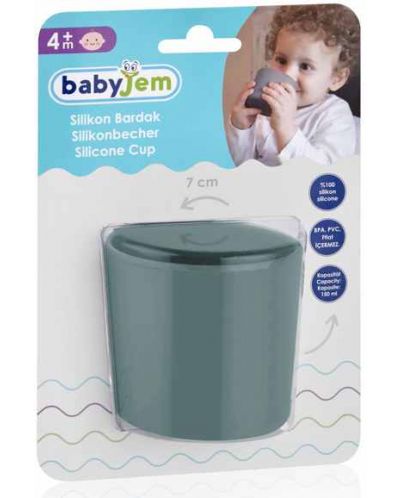 Pahar din silicon BabyJem - Mint - 6