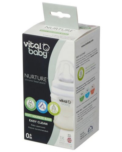 Sticluță de sprijin pentru hrănire din silicon Vital Baby - Anti-Colic, 150 ml  - 7