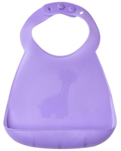 Bavete din silicon cu buzunar Wee Baby - Purple, 2 buc  - 1