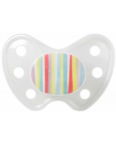 Suzeta de silicon Baby Nova - Dentistar, cu dungi, mărimea 2 - 1