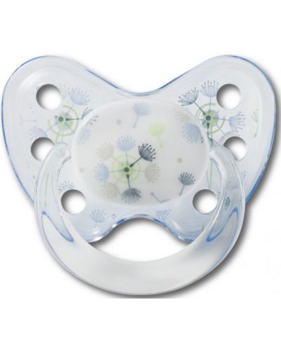 Suzeta din silicon cu inel Baby-Nova - Dentistar Art, marimea 2, albastra - 1