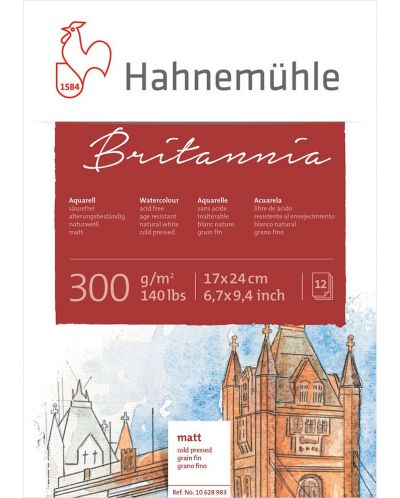 Caiet de schițe Hahnemuhle - Britania Matt, 17 x 24, 12 foi - 1