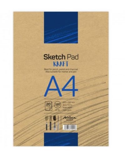Caiet de schite Drasca Sketch pad - Craft, A4, 20 file - 1
