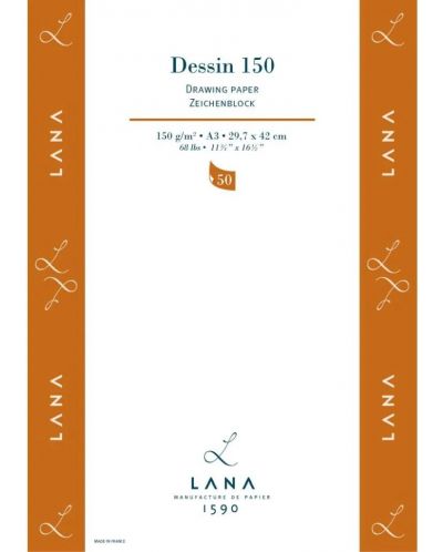 Caiet de schițe Lana Dessin - A3, 50 foi - 1
