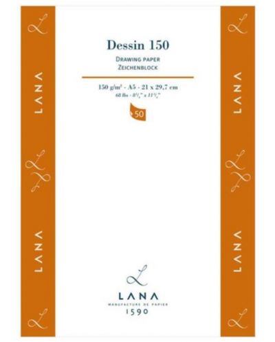 Bloc de schițe Lana Dessin 150 - A5, 50 de coli - 1