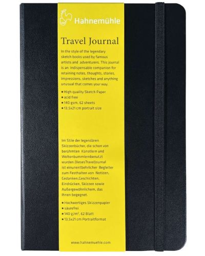 Bloc de schițe Hahnemuhle Travel Journal - 13.5 x 21 cm, 62 de coli - 1
