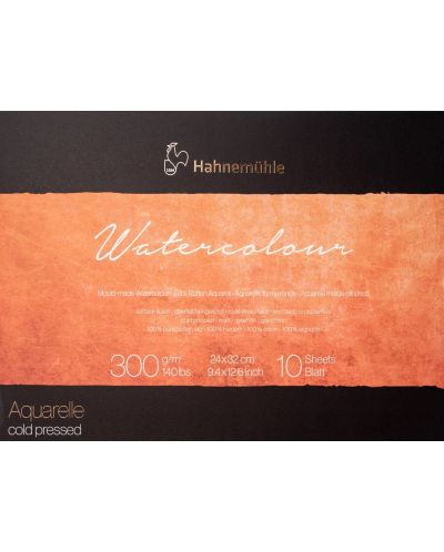 Bloc de schițe Hahnemuhle Aquarelle - 24 х 32 cm, hârtie presată la rece, 10 coli - 1