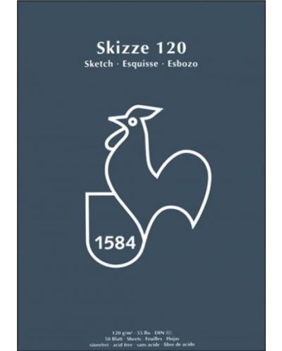 Bloc de schițe Hahnemuhle Skizze 120 - A3, 50 de coli - 1