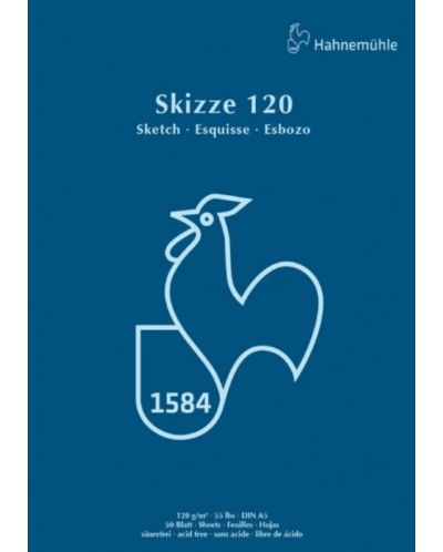 Bloc de schițe Hahnemuhle Skizze 120 - A5, 50 de coli - 1